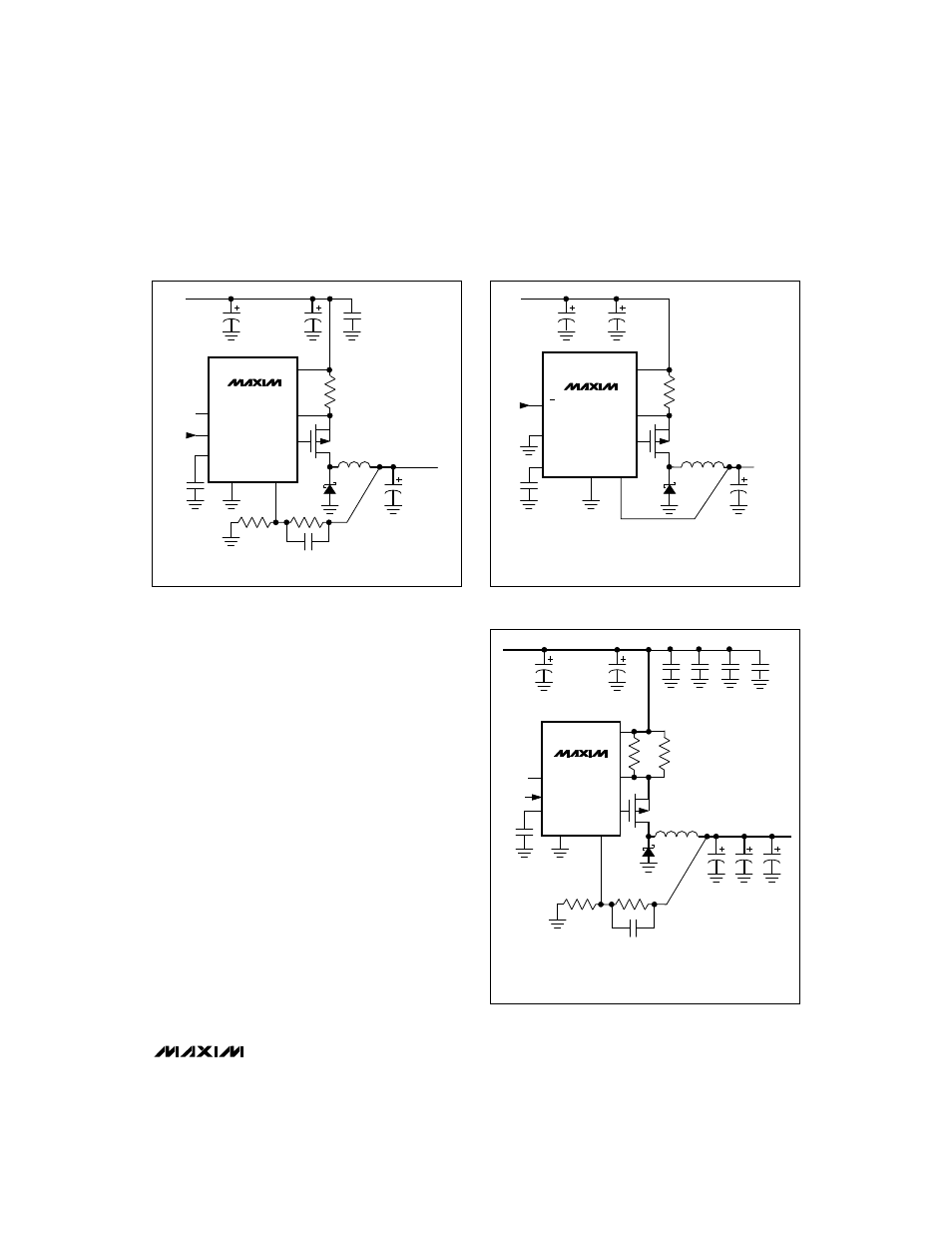 Applications, Micropower step-down converter, High-current step-down converter | Rainbow Electronics MAX1627 User Manual | Page 13 / 16
