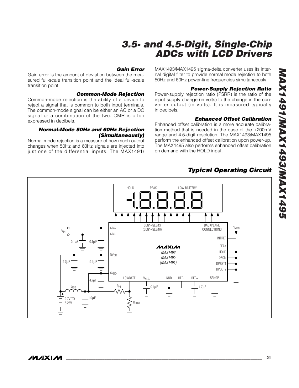 Typical operating circuit | Rainbow Electronics MAX1495 User Manual | Page 21 / 25