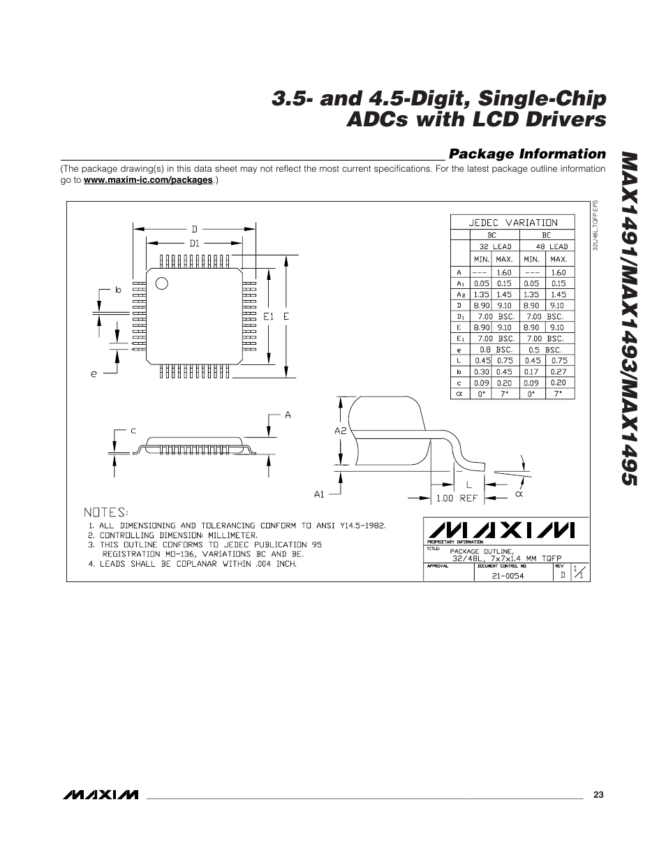 Rainbow Electronics MAX1495 User Manual | Page 23 / 25