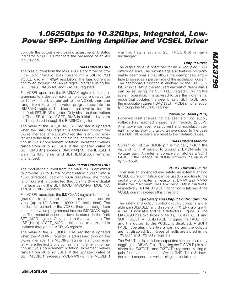 Rainbow Electronics MAX3798 User Manual | Page 17 / 35