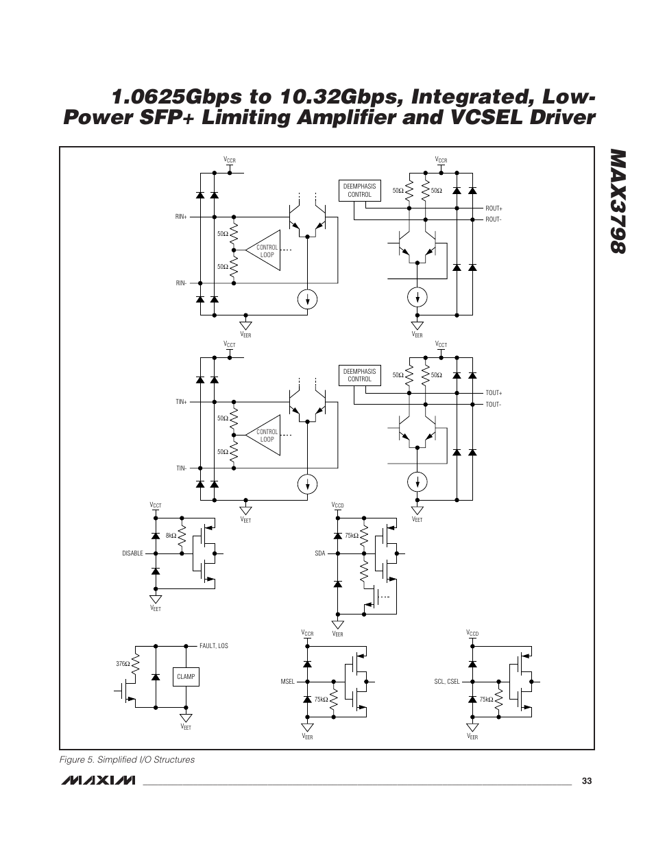 Figure 5. simplified i/o structures | Rainbow Electronics MAX3798 User Manual | Page 33 / 35