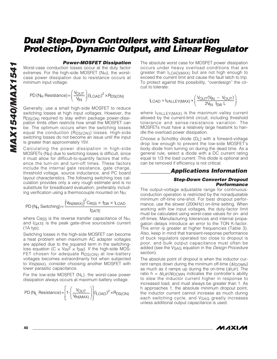 Applications information | Rainbow Electronics MAX1541 User Manual | Page 40 / 49