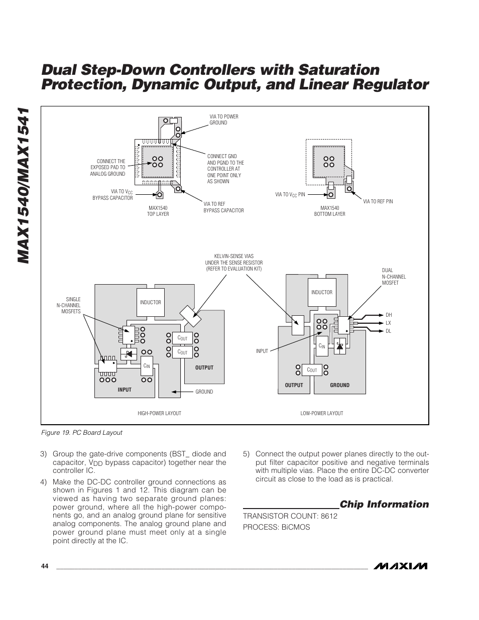Chip information | Rainbow Electronics MAX1541 User Manual | Page 44 / 49