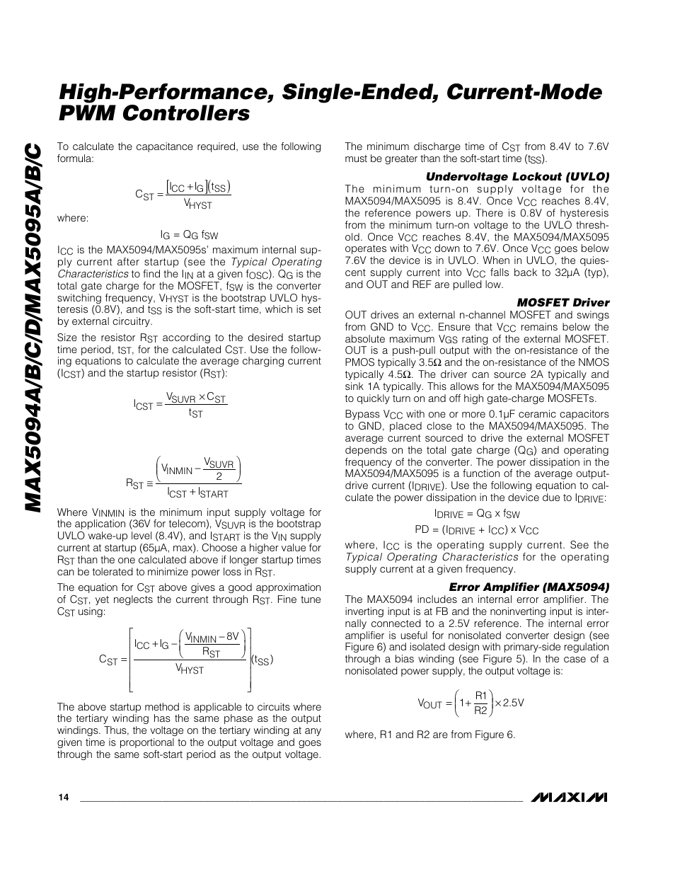 Rainbow Electronics MAX5095A User Manual | Page 14 / 22