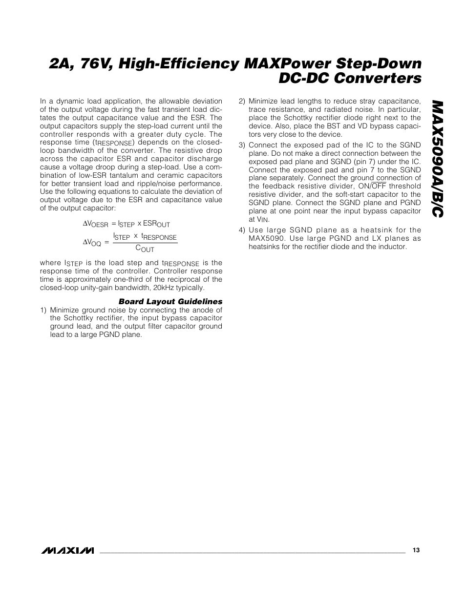 Max5090a/b/c | Rainbow Electronics MAX5090C User Manual | Page 13 / 17