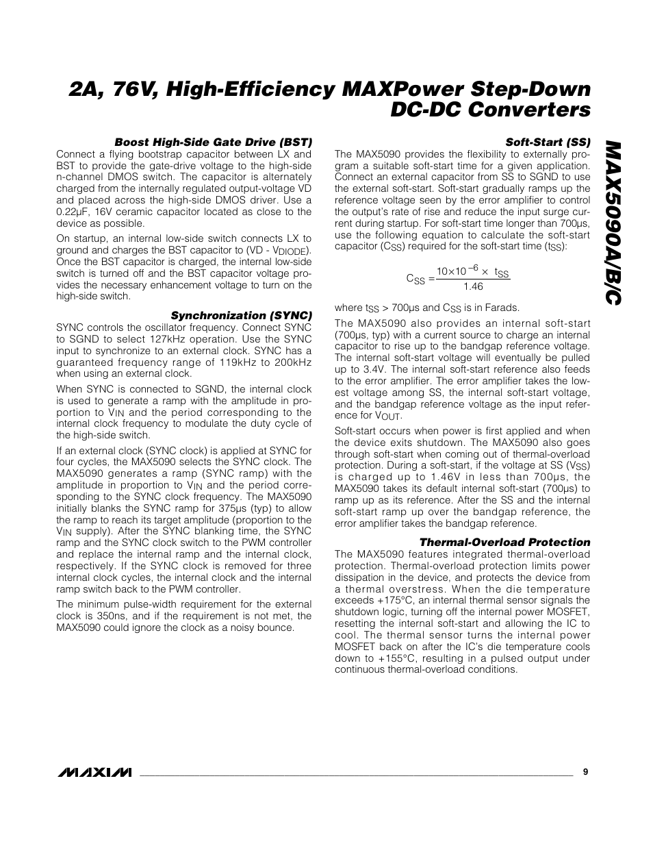 Rainbow Electronics MAX5090C User Manual | Page 9 / 17