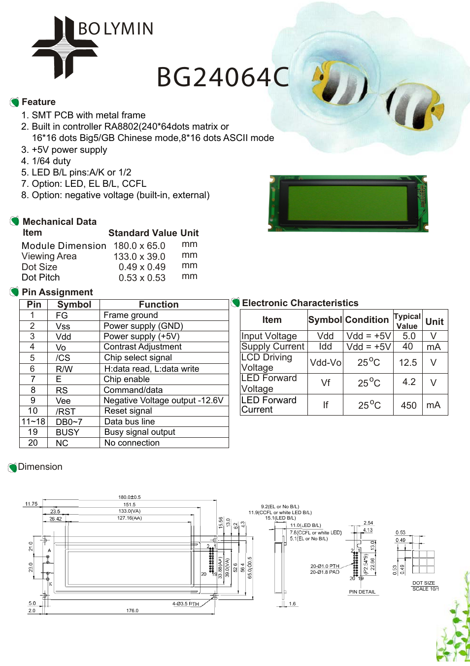 Rainbow Electronics bg24064c User Manual | 1 page