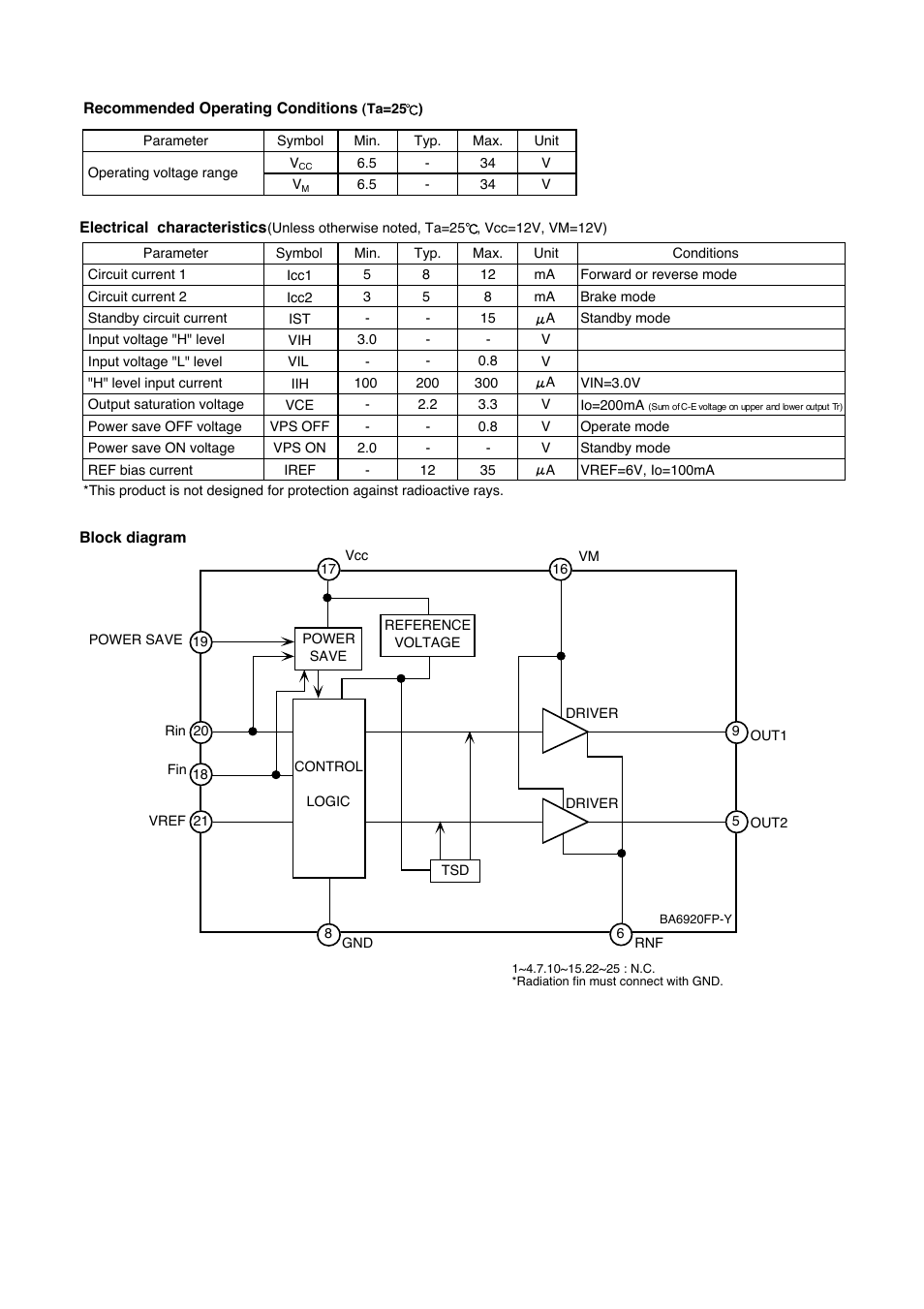 Rainbow Electronics ba6920fp User Manual | Page 2 / 2