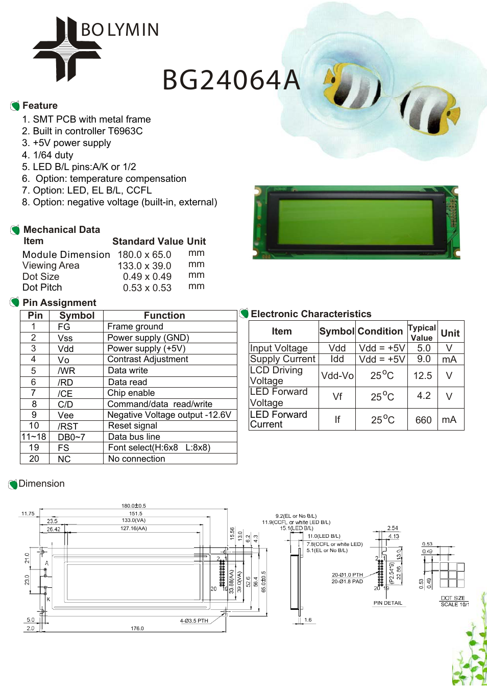 Rainbow Electronics bg24064a User Manual | 1 page