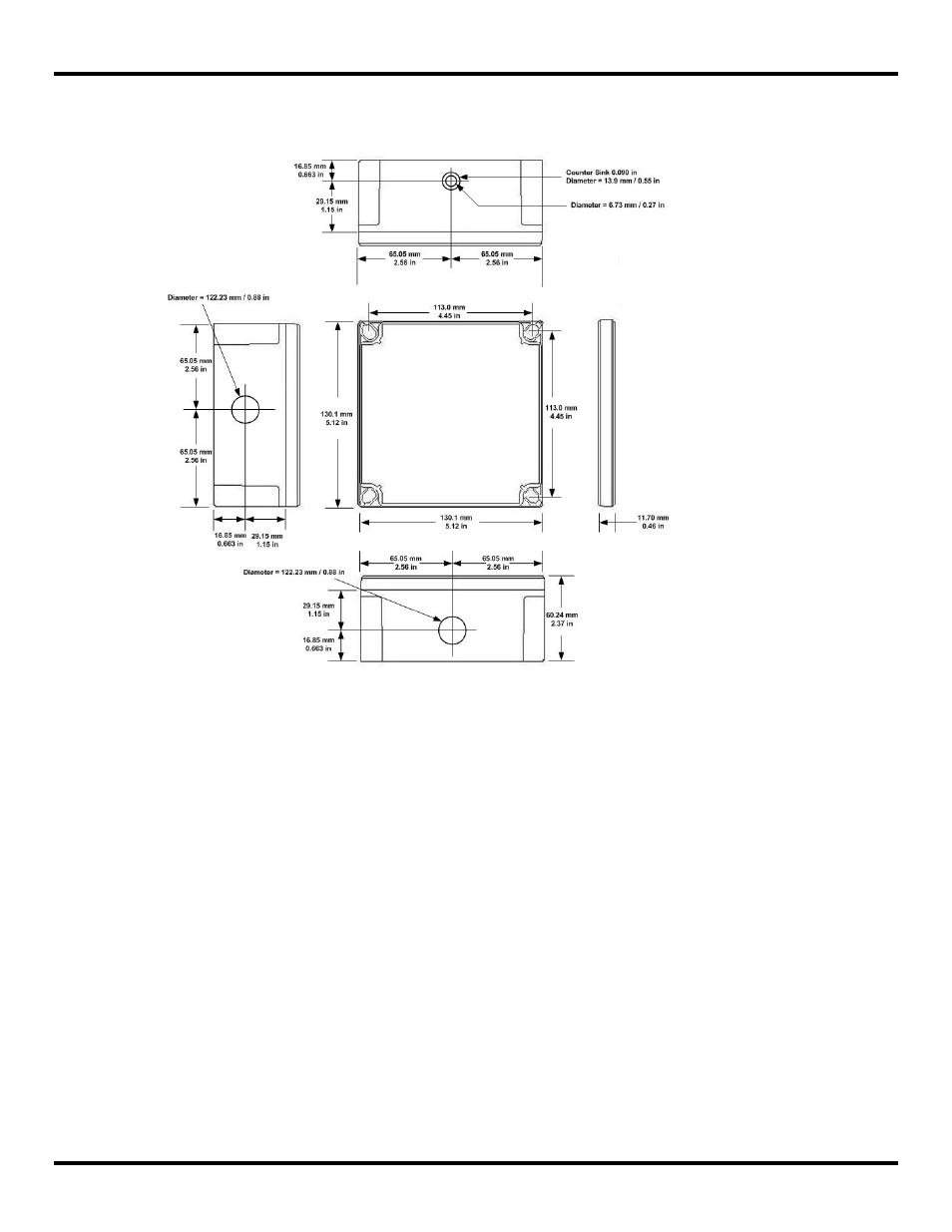 Imensional, Nformation, Ounting | Ptions, Without the mounting ears, With mounting ears | B&B Electronics ZXT9-IOA-KIT - Manual User Manual | Page 19 / 75