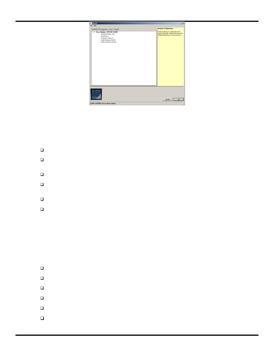 Onfiguration, Ptions, Information tab | 8 i/o configuration options, 1 information tab | B&B Electronics ZXT9-IOA-KIT - Manual User Manual | Page 35 / 75