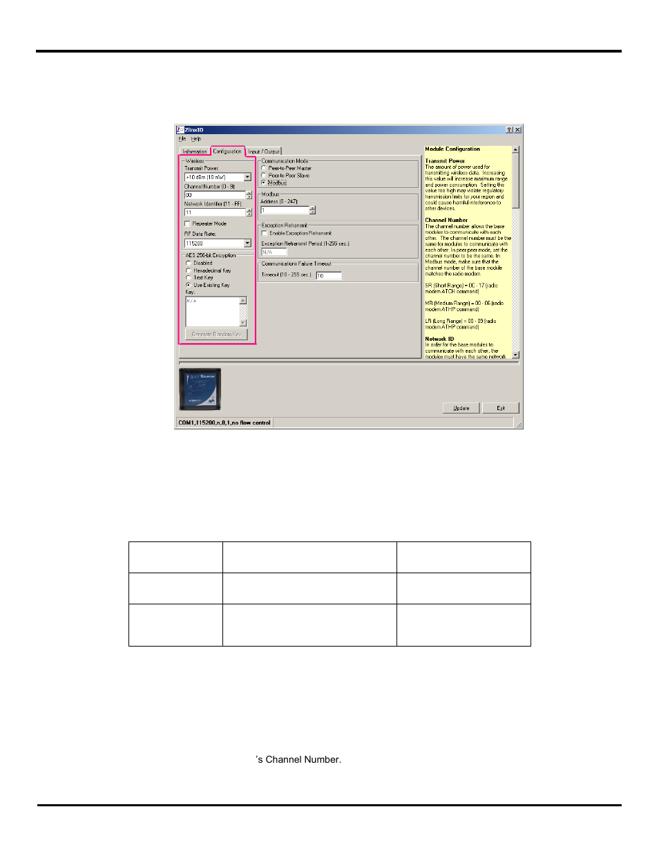 Transmit power, Channel number | B&B Electronics ZXT9-IOA-KIT - Manual User Manual | Page 38 / 75