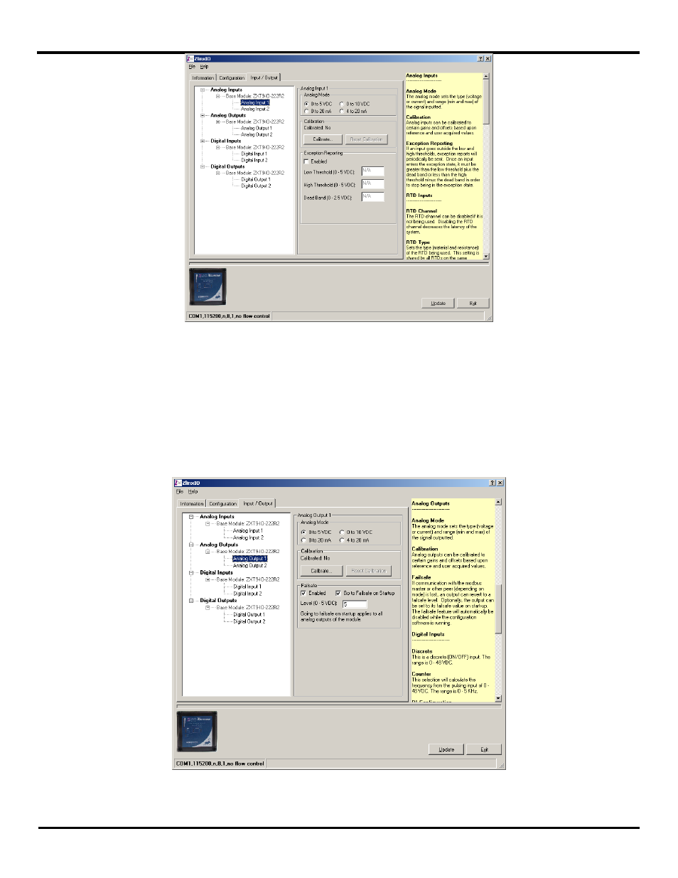 Analog output configuration | B&B Electronics ZXT9-IOA-KIT - Manual User Manual | Page 50 / 75