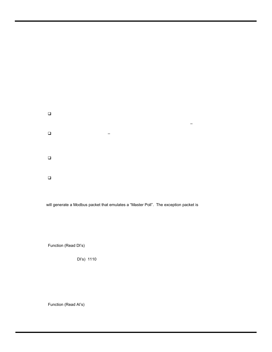 Exception reporting, Sample modbus exception packet, Digital exception format | Analog exception format, 6 exception reporting | B&B Electronics ZXT9-IOA-KIT - Manual User Manual | Page 51 / 75