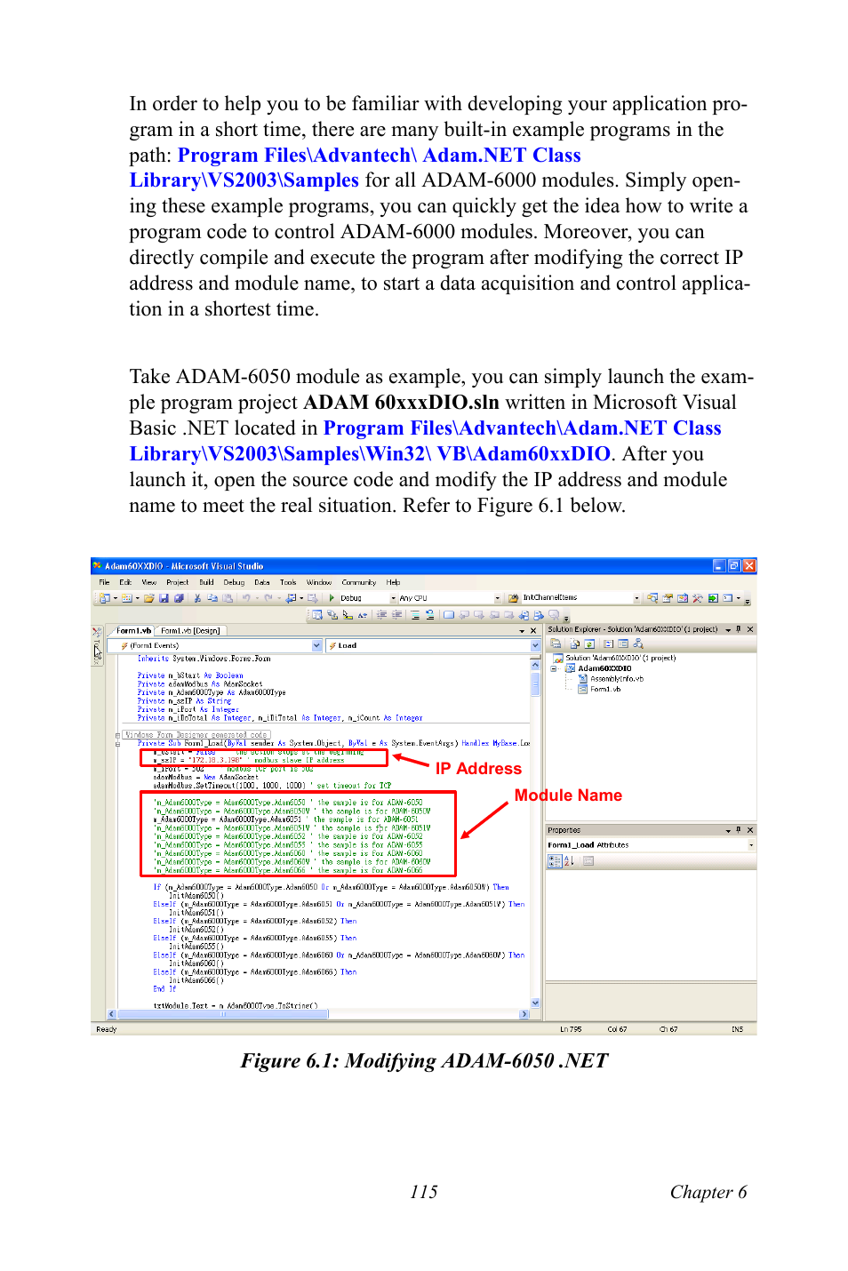 Figure 6.1: modifying adam-6050 .net, Figure 6.1:modifying adam-6050 .net | B&B Electronics ADAM-6066 - Manual User Manual | Page 125 / 272