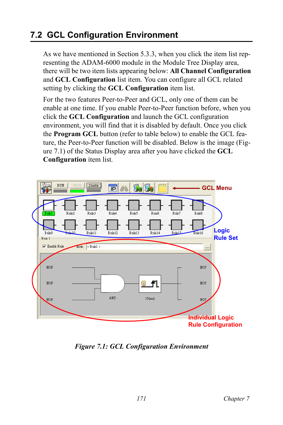 2 gcl configuration environment, Figure 7.1: gcl configuration environment, Gcl configuration environment | Figure 7.1:gcl configuration environment | B&B Electronics ADAM-6066 - Manual User Manual | Page 181 / 272