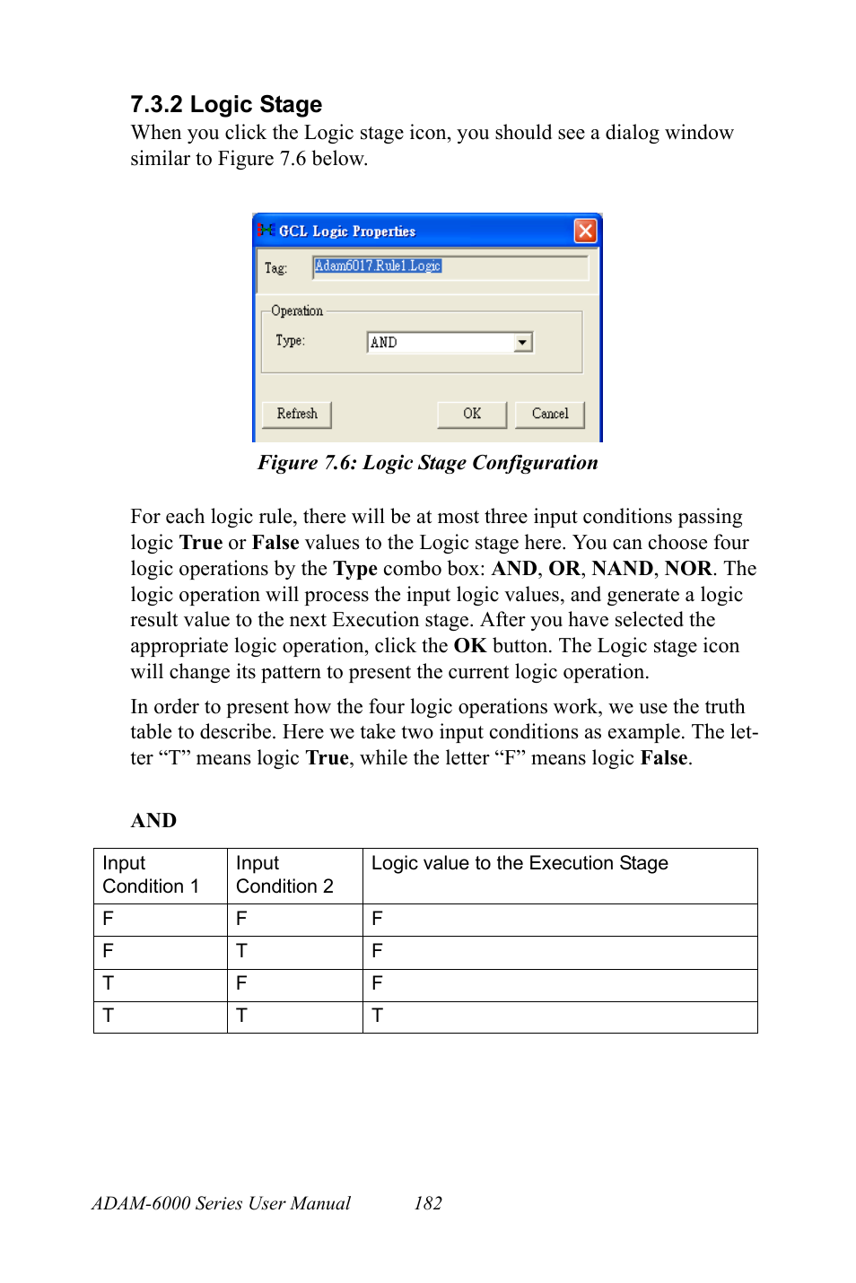 2 logic stage, Figure 7.6: logic stage configuration, Logic stage figure 7.6:logic stage configuration | B&B Electronics ADAM-6066 - Manual User Manual | Page 192 / 272