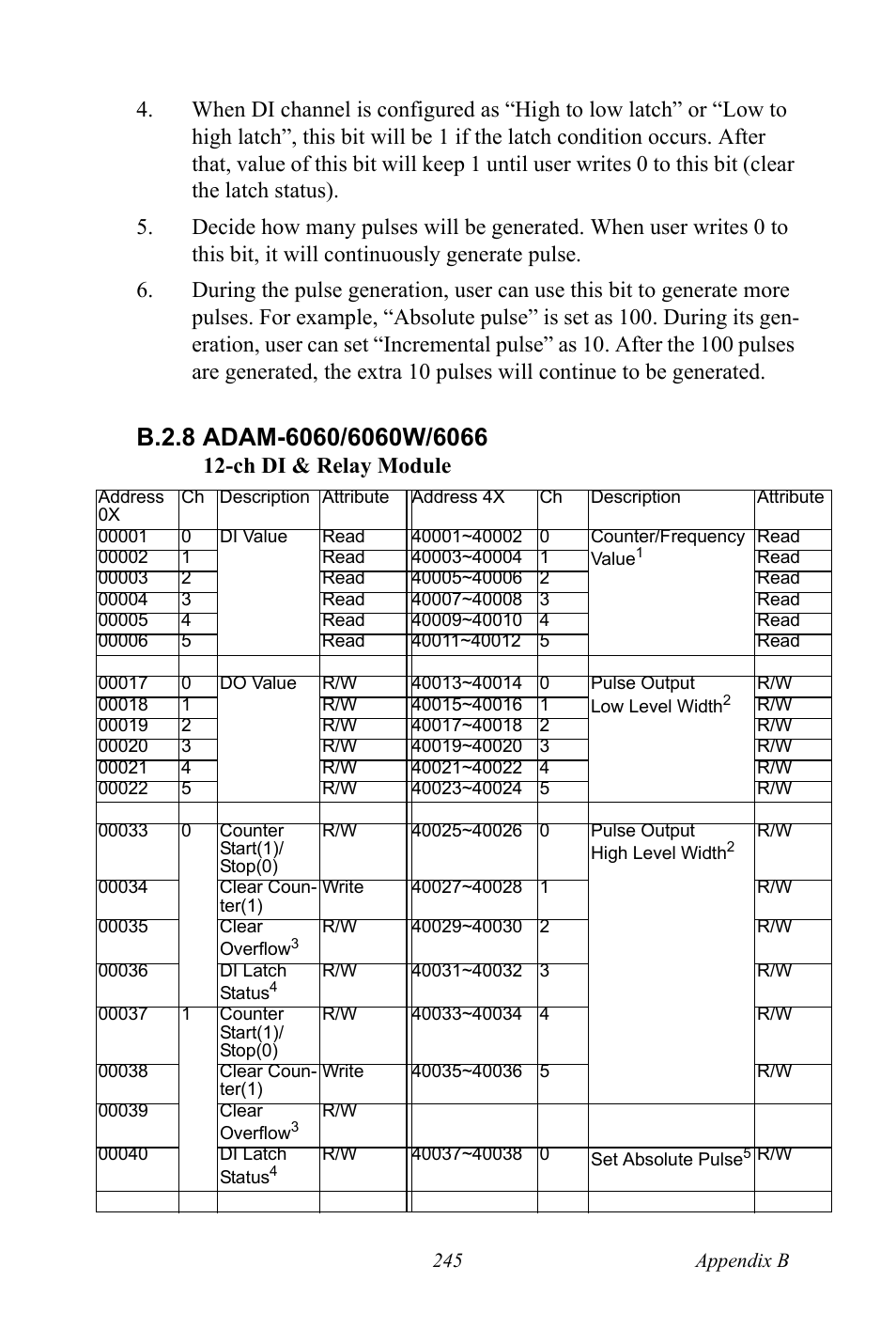 B.2.8 adam-6060/6060w/6066, Ch di & relay module | B&B Electronics ADAM-6066 - Manual User Manual | Page 255 / 272