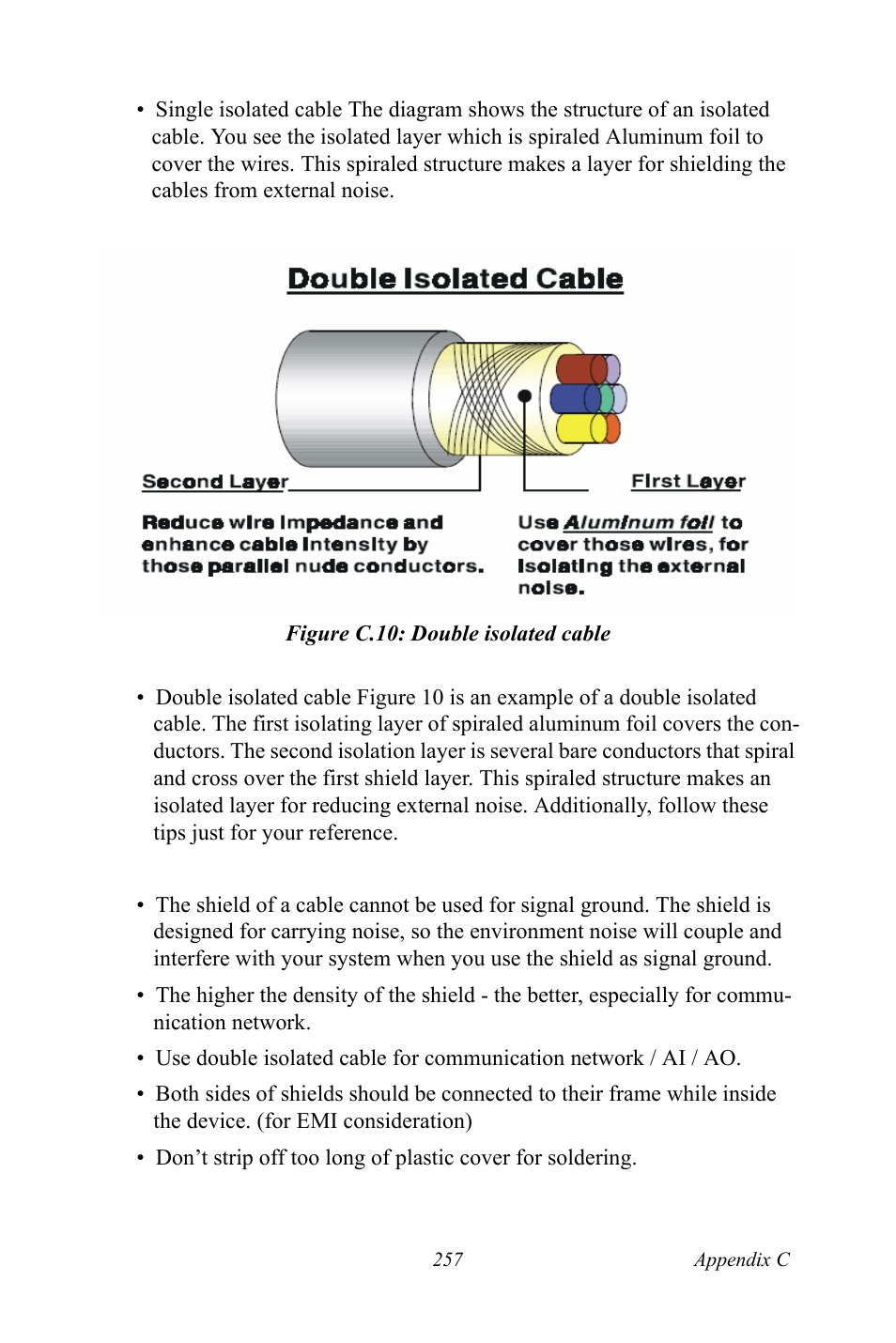 Figure c.10: double isolated cable, Figure c.10:double isolated cable | B&B Electronics ADAM-6066 - Manual User Manual | Page 267 / 272