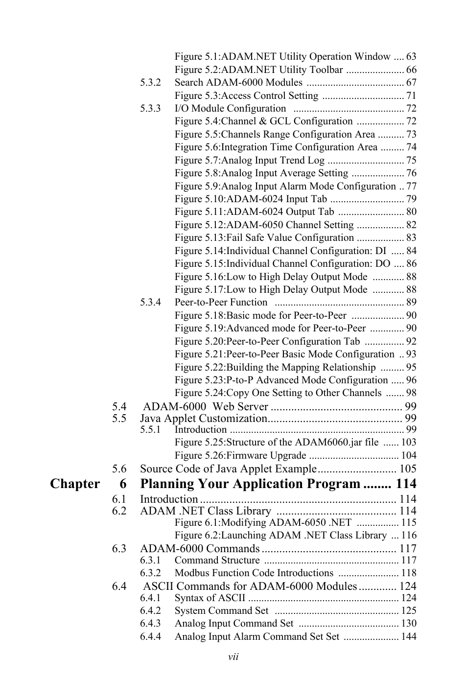 Chapter 6 planning your application program | B&B Electronics ADAM-6066 - Manual User Manual | Page 7 / 272
