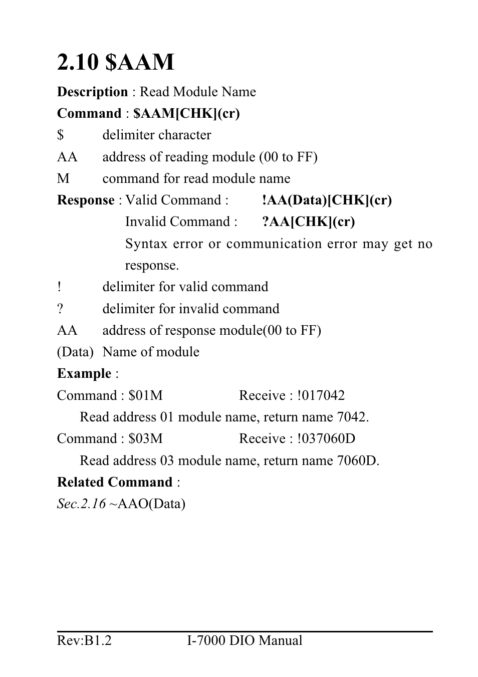 10 $aam | B&B Electronics I-7060 - Manual User Manual | Page 39 / 64