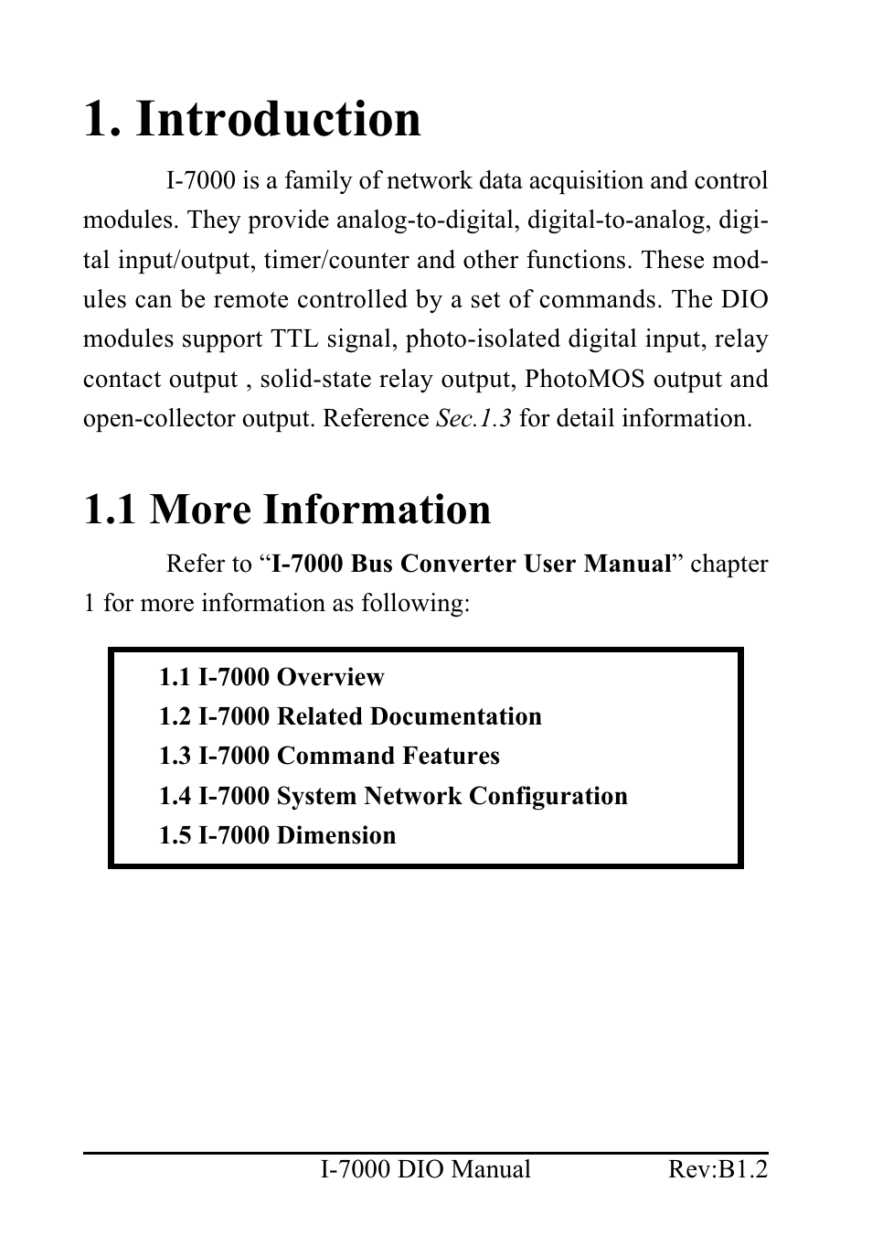 Introduction, 1 more information | B&B Electronics I-7060 - Manual User Manual | Page 4 / 64