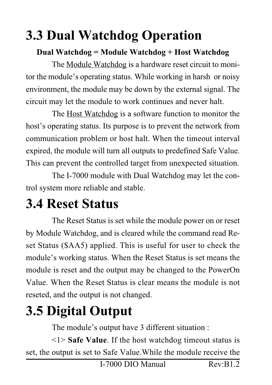 3 dual watchdog operation, 4 reset status, 5 digital output | B&B Electronics I-7060 - Manual User Manual | Page 58 / 64