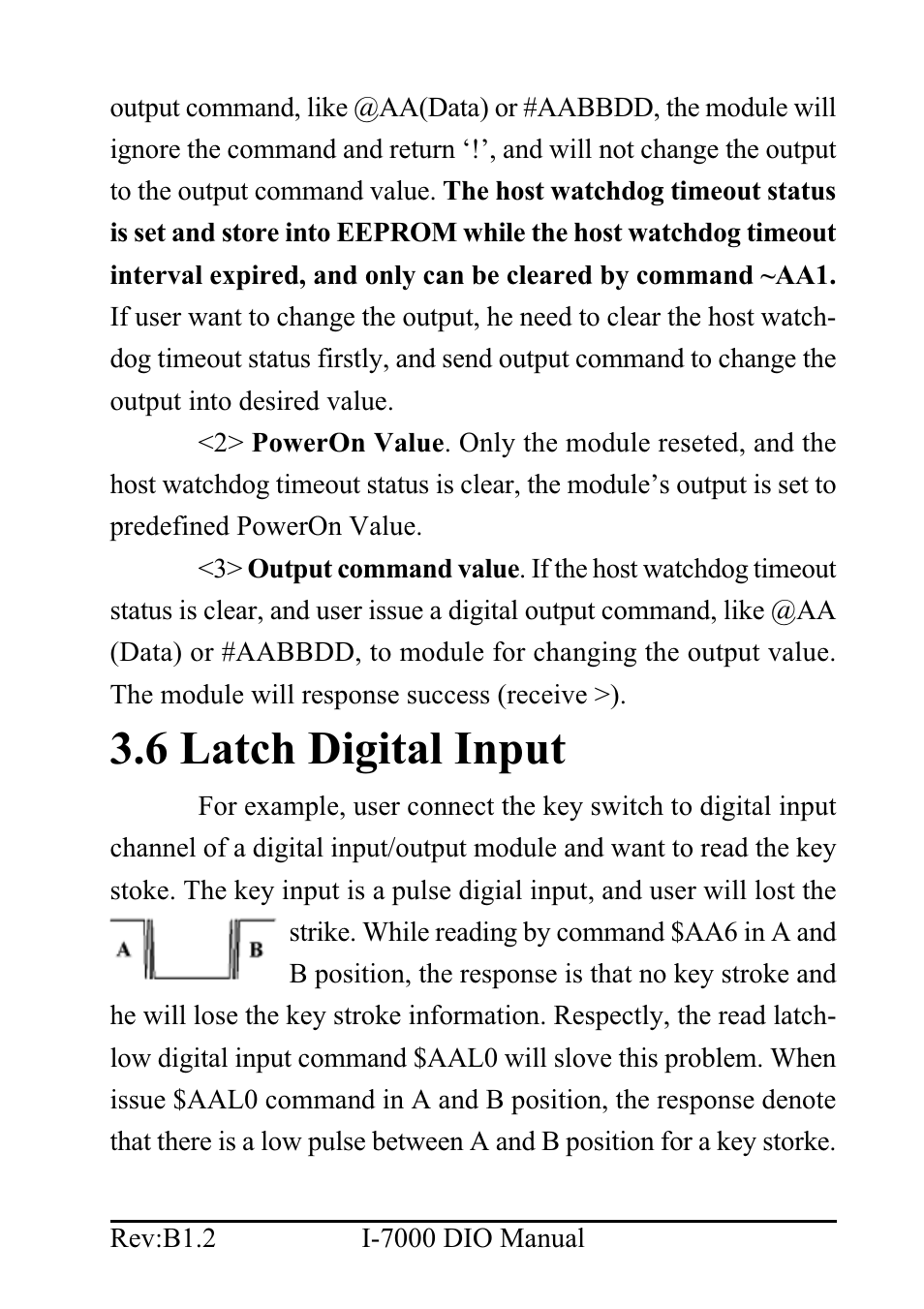 6 latch digital input | B&B Electronics I-7060 - Manual User Manual | Page 59 / 64