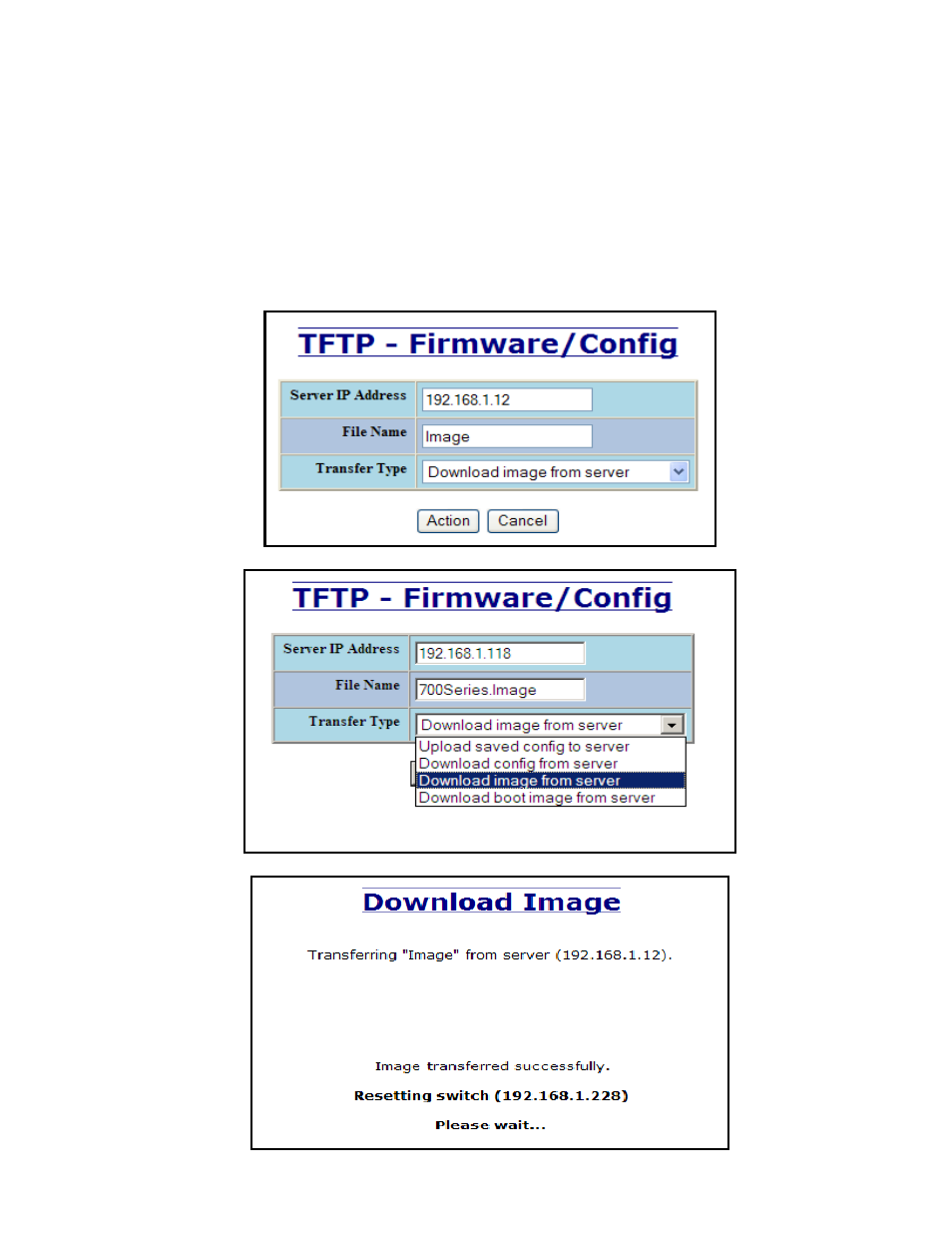 Firmware/config – tftp | B&B Electronics 714FX6-SC_ST - Manual User Manual | Page 100 / 154