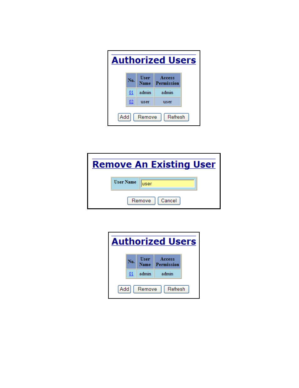 User management – removing users | B&B Electronics 714FX6-SC_ST - Manual User Manual | Page 104 / 154
