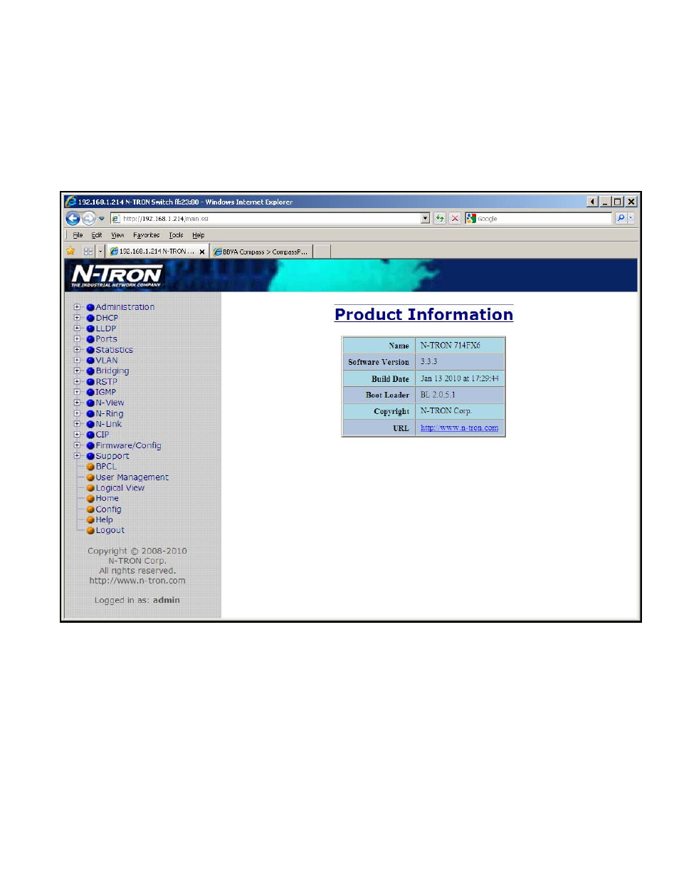 Web management - home | B&B Electronics 714FX6-SC_ST - Manual User Manual | Page 25 / 154