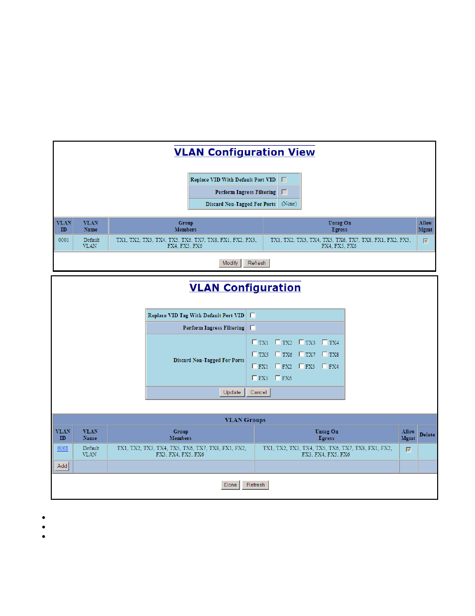 Vlan – configuration | B&B Electronics 714FX6-SC_ST - Manual User Manual | Page 58 / 154