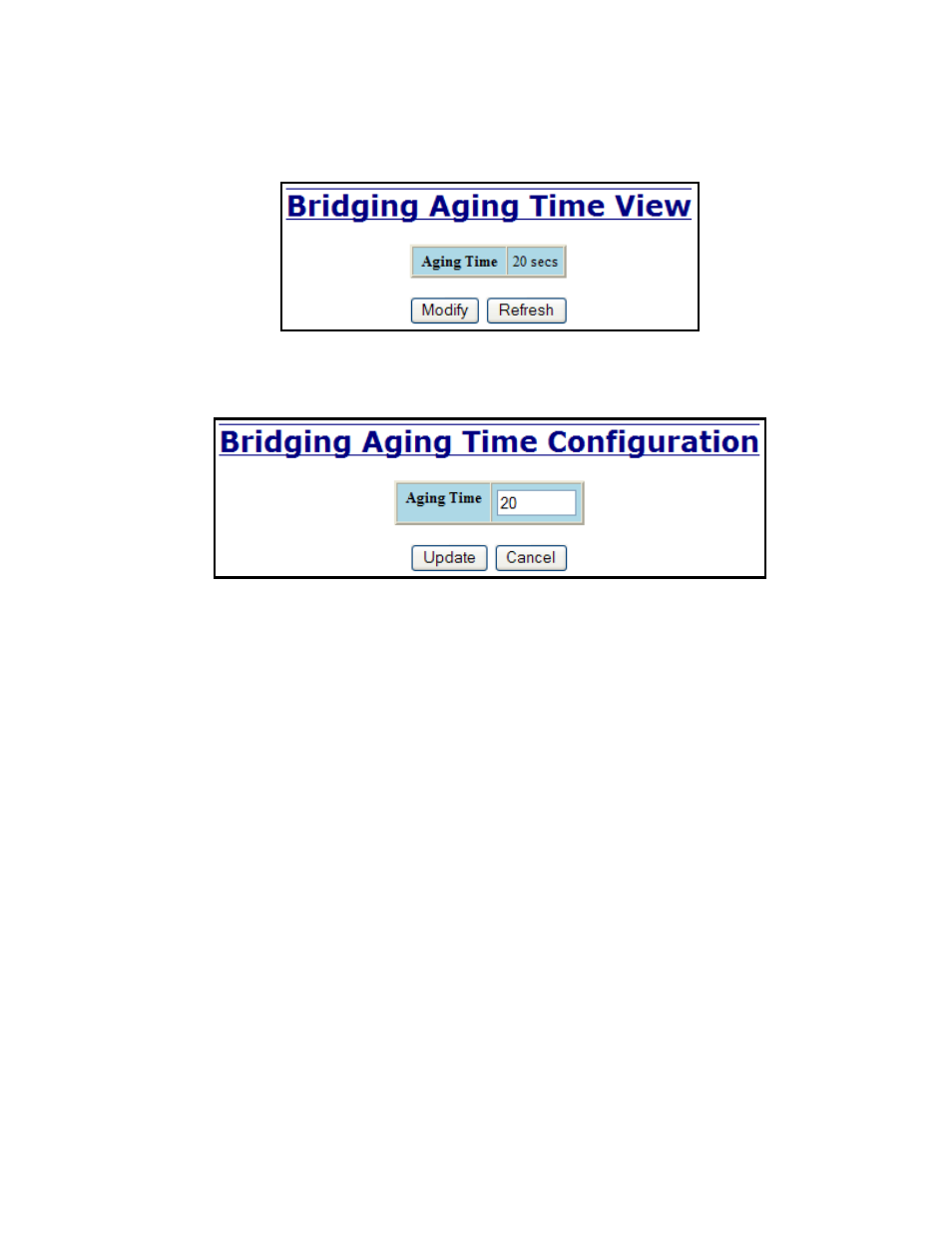 Bridging – aging time | B&B Electronics 714FX6-SC_ST - Manual User Manual | Page 60 / 154