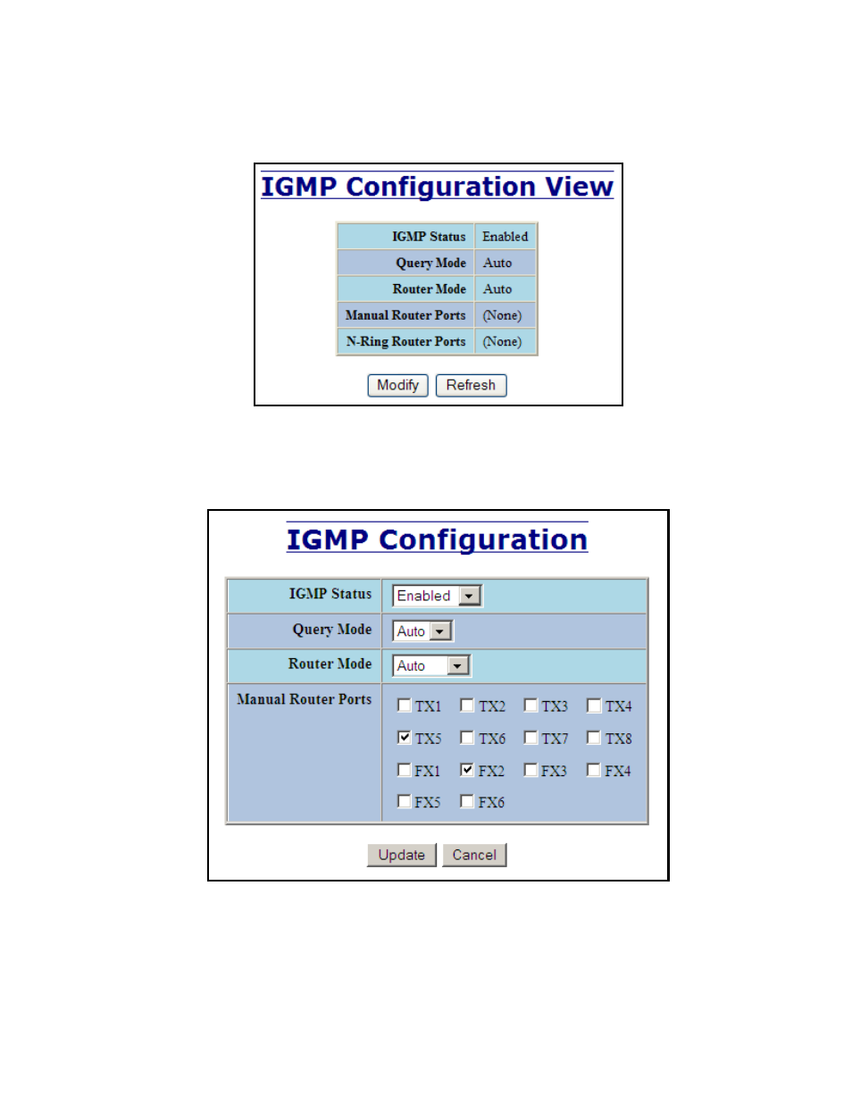 Igmp – configuration | B&B Electronics 714FX6-SC_ST - Manual User Manual | Page 71 / 154