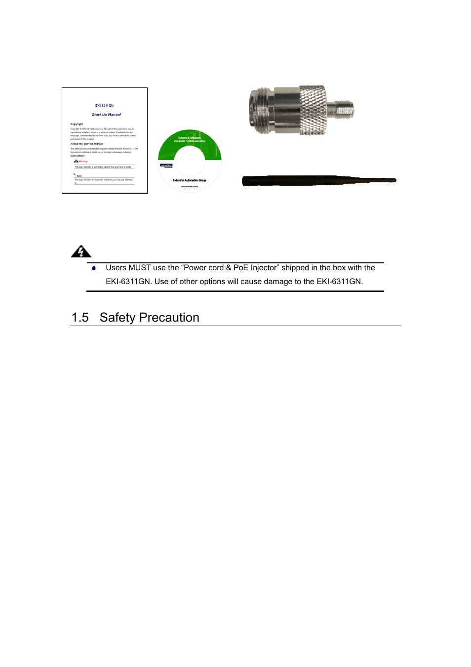 5 safety precaution | B&B Electronics EKI-6311GN-EU - Manual User Manual | Page 12 / 56