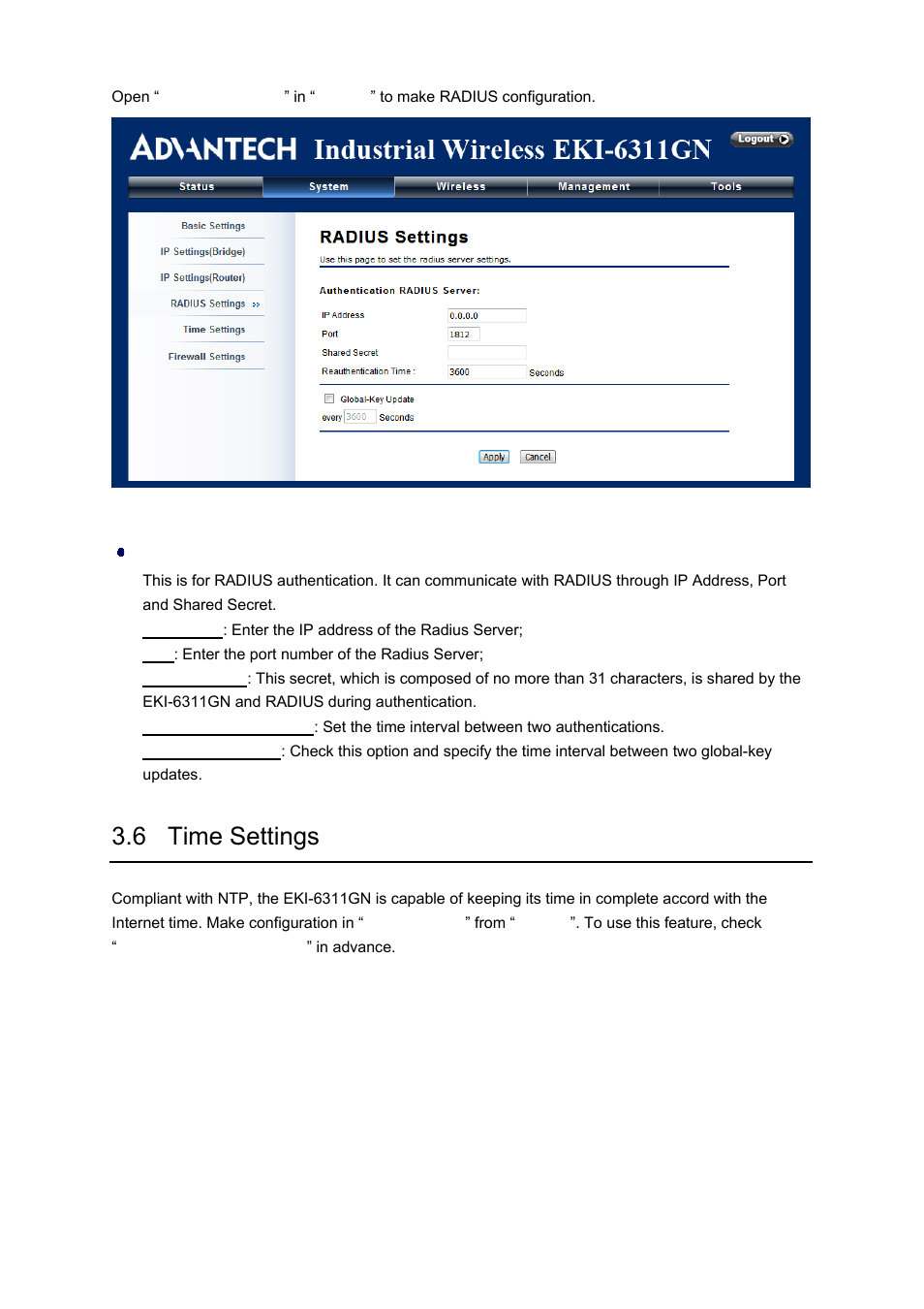 6 time settings | B&B Electronics EKI-6311GN-EU - Manual User Manual | Page 27 / 56