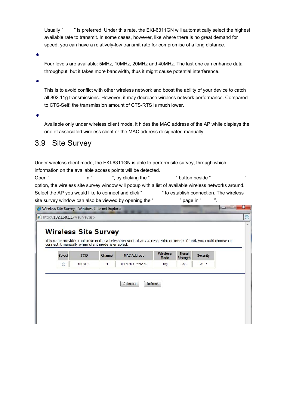 9 site survey | B&B Electronics EKI-6311GN-EU - Manual User Manual | Page 33 / 56