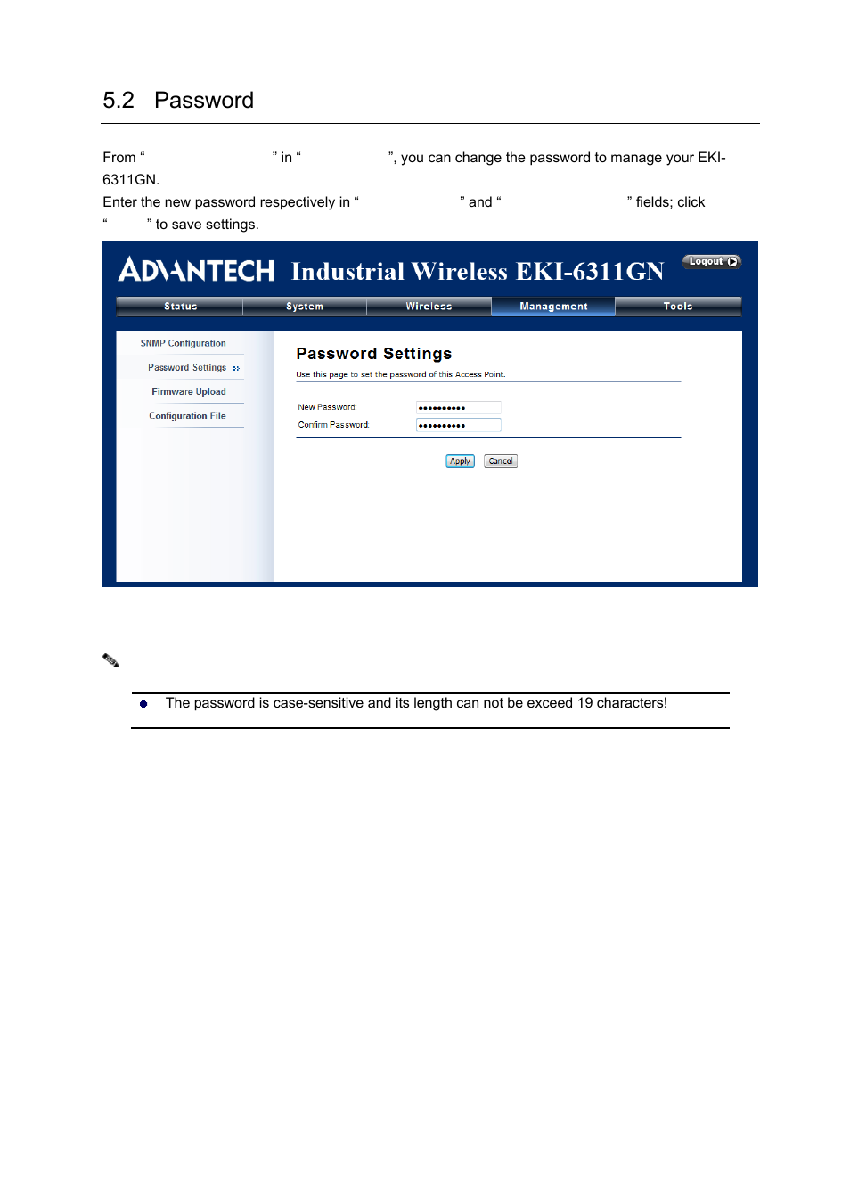 2 password | B&B Electronics EKI-6311GN-EU - Manual User Manual | Page 43 / 56