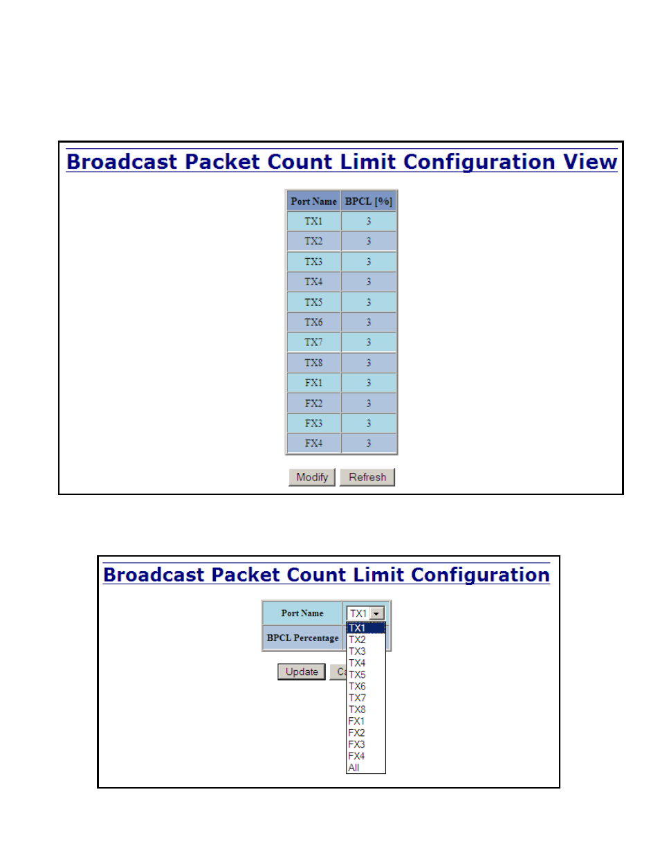Bpcl – broadcast packet count limit configuration | B&B Electronics 712FX4-SC_ST - Manual User Manual | Page 102 / 154
