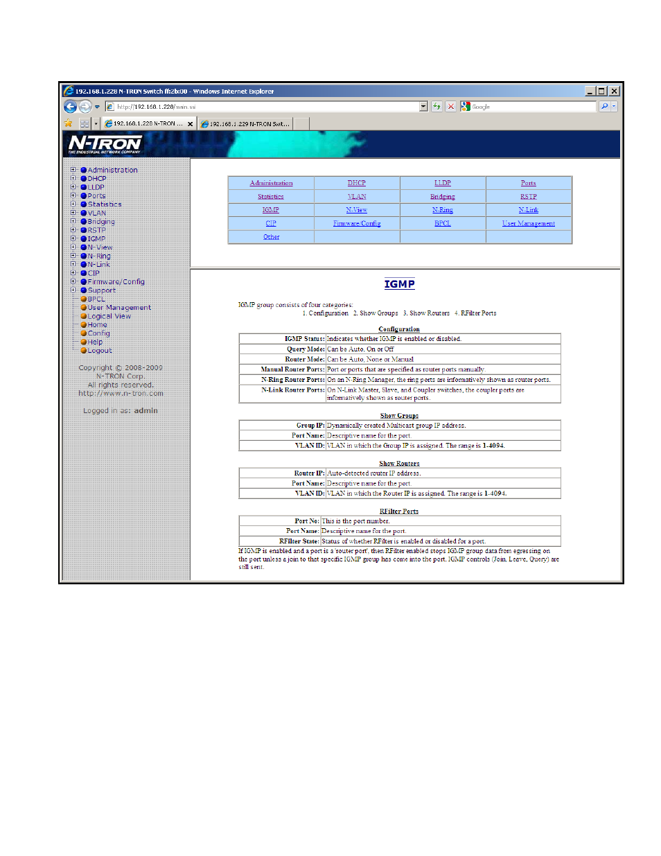 Help – igmp | B&B Electronics 712FX4-SC_ST - Manual User Manual | Page 118 / 154