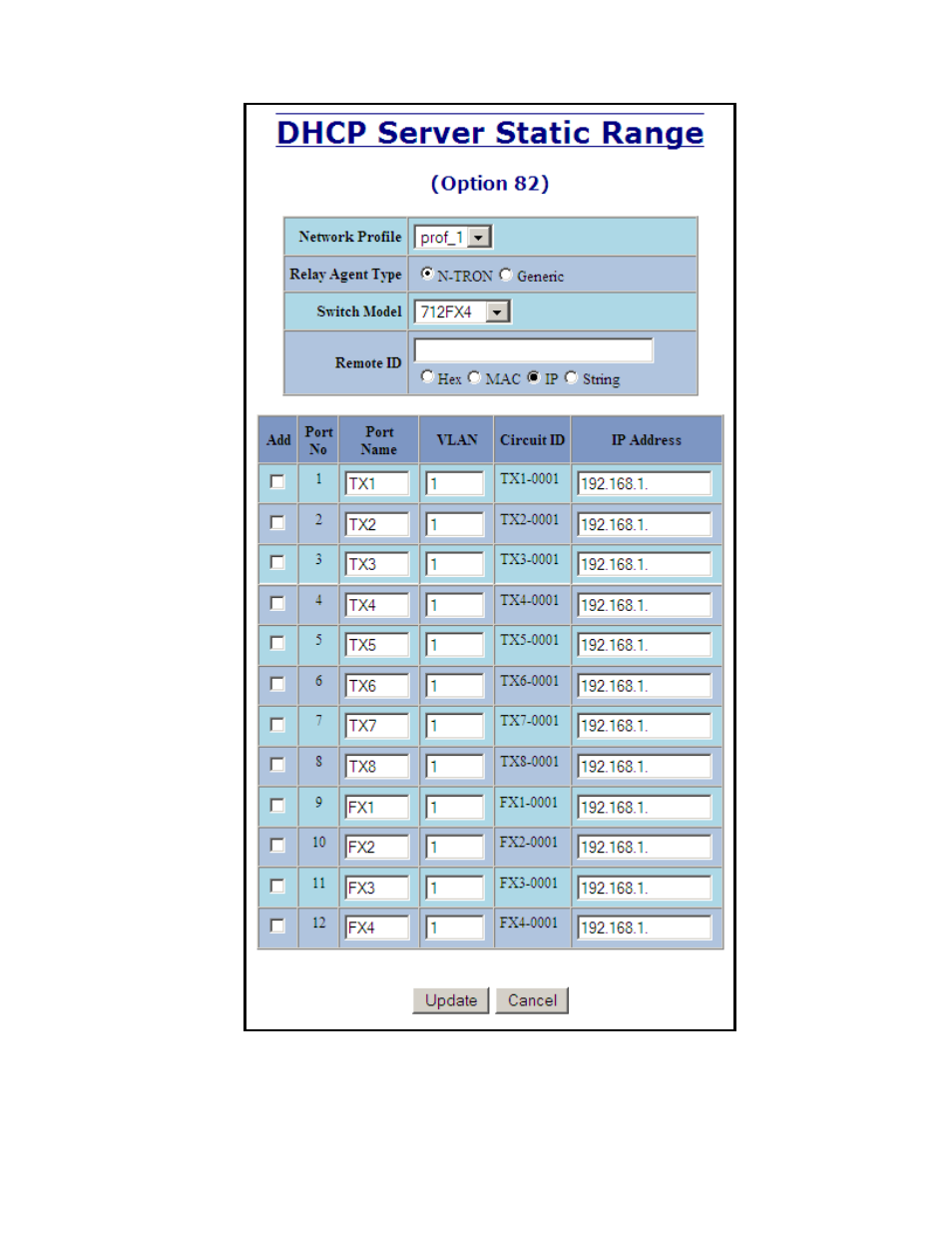 Dhcp – server – setup ip maps, continued | B&B Electronics 712FX4-SC_ST - Manual User Manual | Page 37 / 154