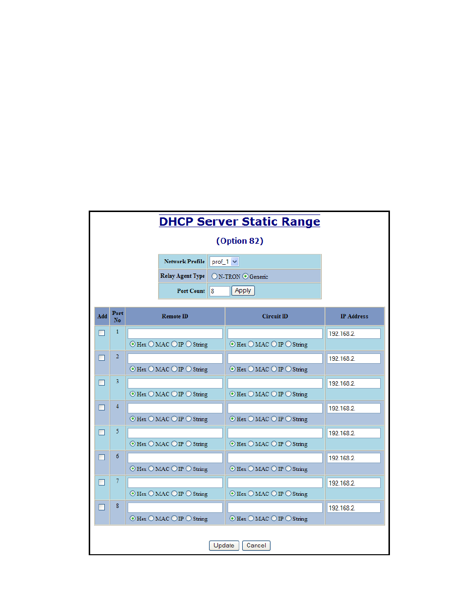 Dhcp – server – setup ip maps, continued | B&B Electronics 712FX4-SC_ST - Manual User Manual | Page 38 / 154