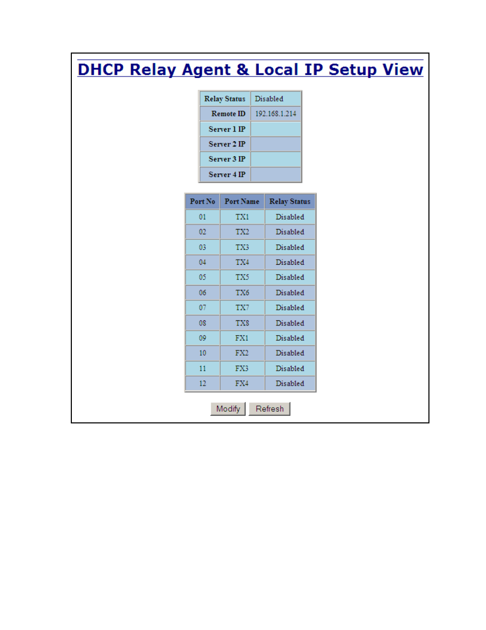 Dhcp – relay & local ip – setup, continued | B&B Electronics 712FX4-SC_ST - Manual User Manual | Page 43 / 154