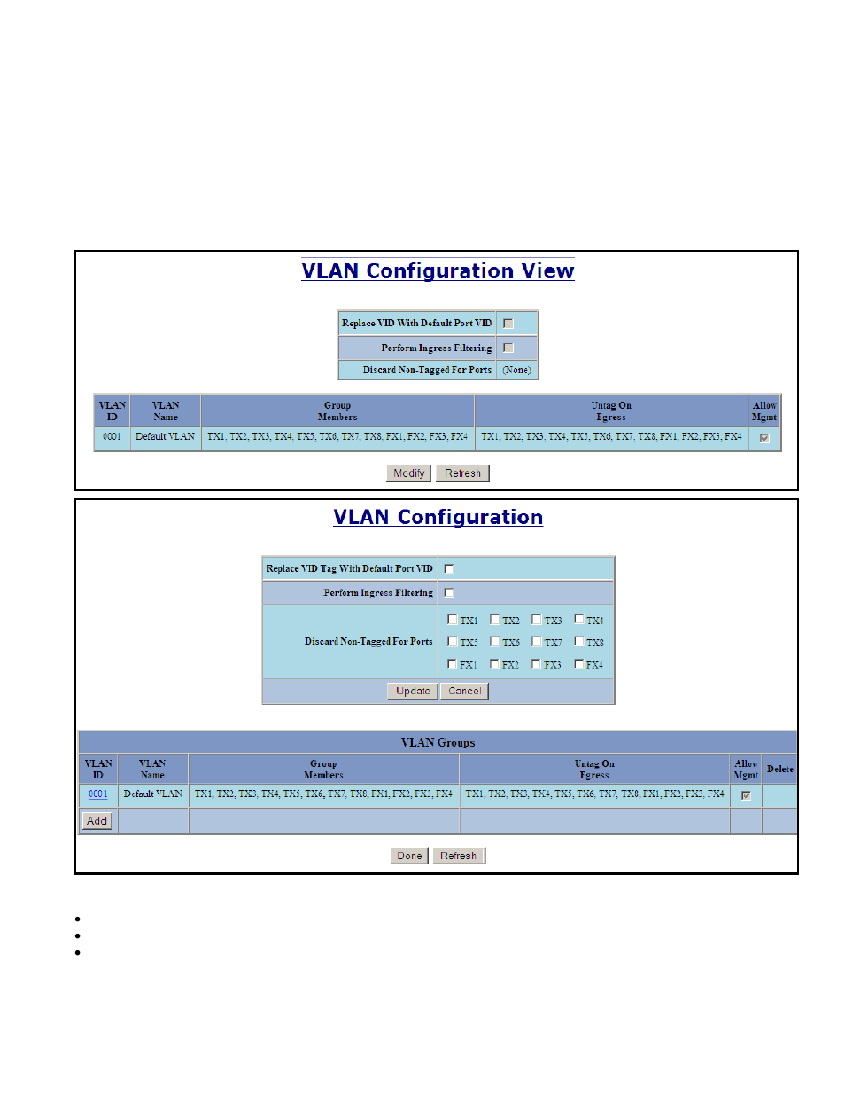 Vlan – configuration | B&B Electronics 712FX4-SC_ST - Manual User Manual | Page 58 / 154