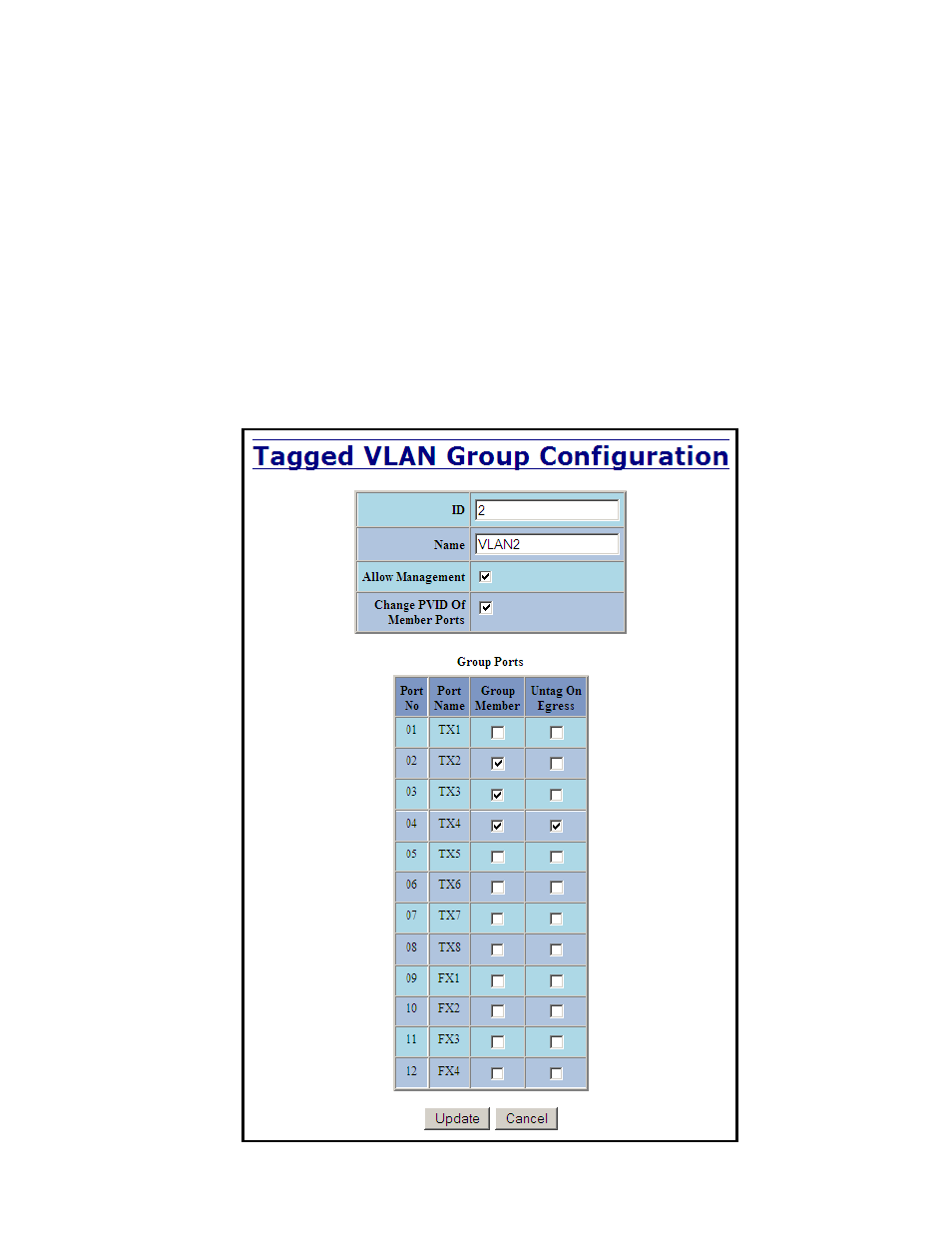Vlan – group configuration | B&B Electronics 712FX4-SC_ST - Manual User Manual | Page 59 / 154