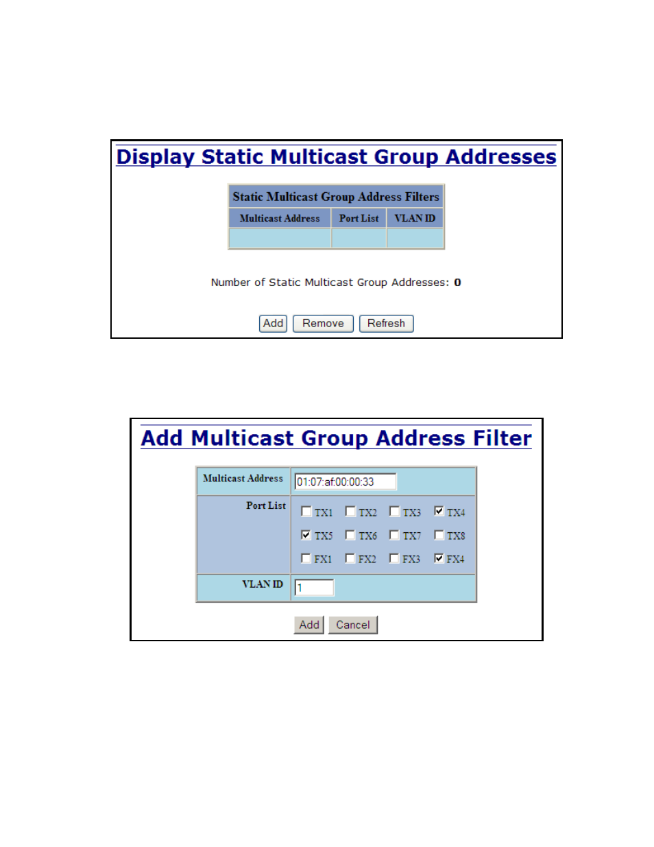 Bridging – multicast addresses | B&B Electronics 712FX4-SC_ST - Manual User Manual | Page 63 / 154