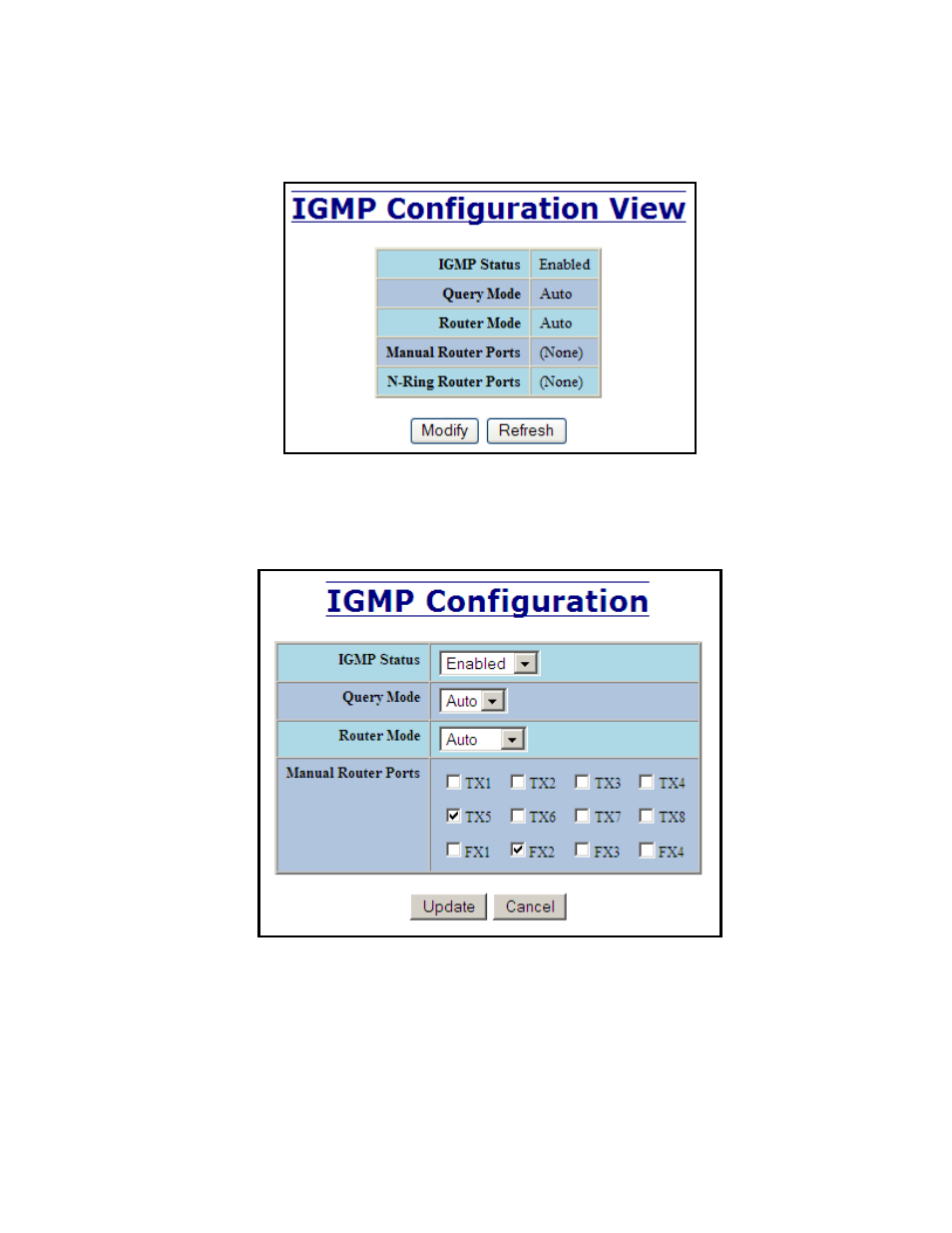 Igmp – configuration | B&B Electronics 712FX4-SC_ST - Manual User Manual | Page 71 / 154