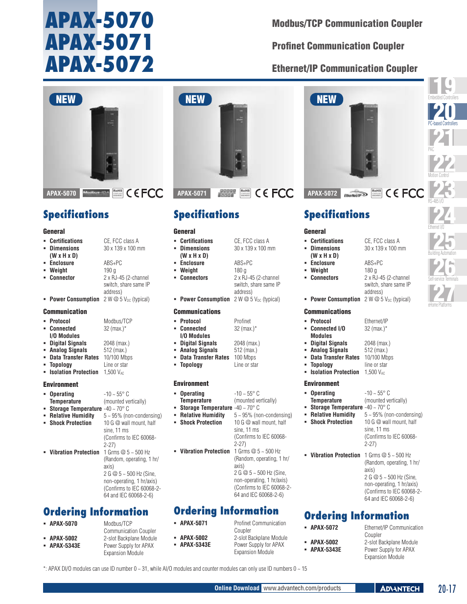 Advantech APAX-5072 User Manual | 1 page