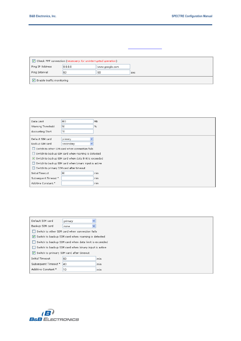 B&B Electronics RT3G-300_310_320_330_340-W - Configuration Manual User Manual | Page 30 / 79