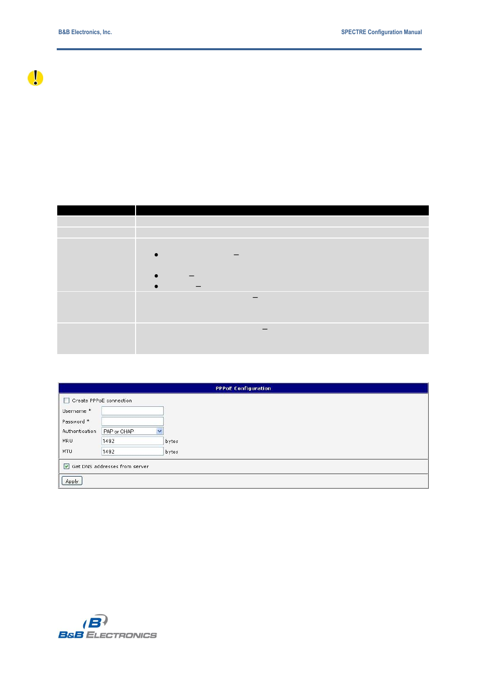 Pppoe configuration | B&B Electronics RT3G-300_310_320_330_340-W - Configuration Manual User Manual | Page 31 / 79